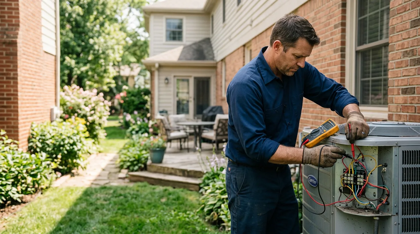 HVAC technician working near Madison, OH